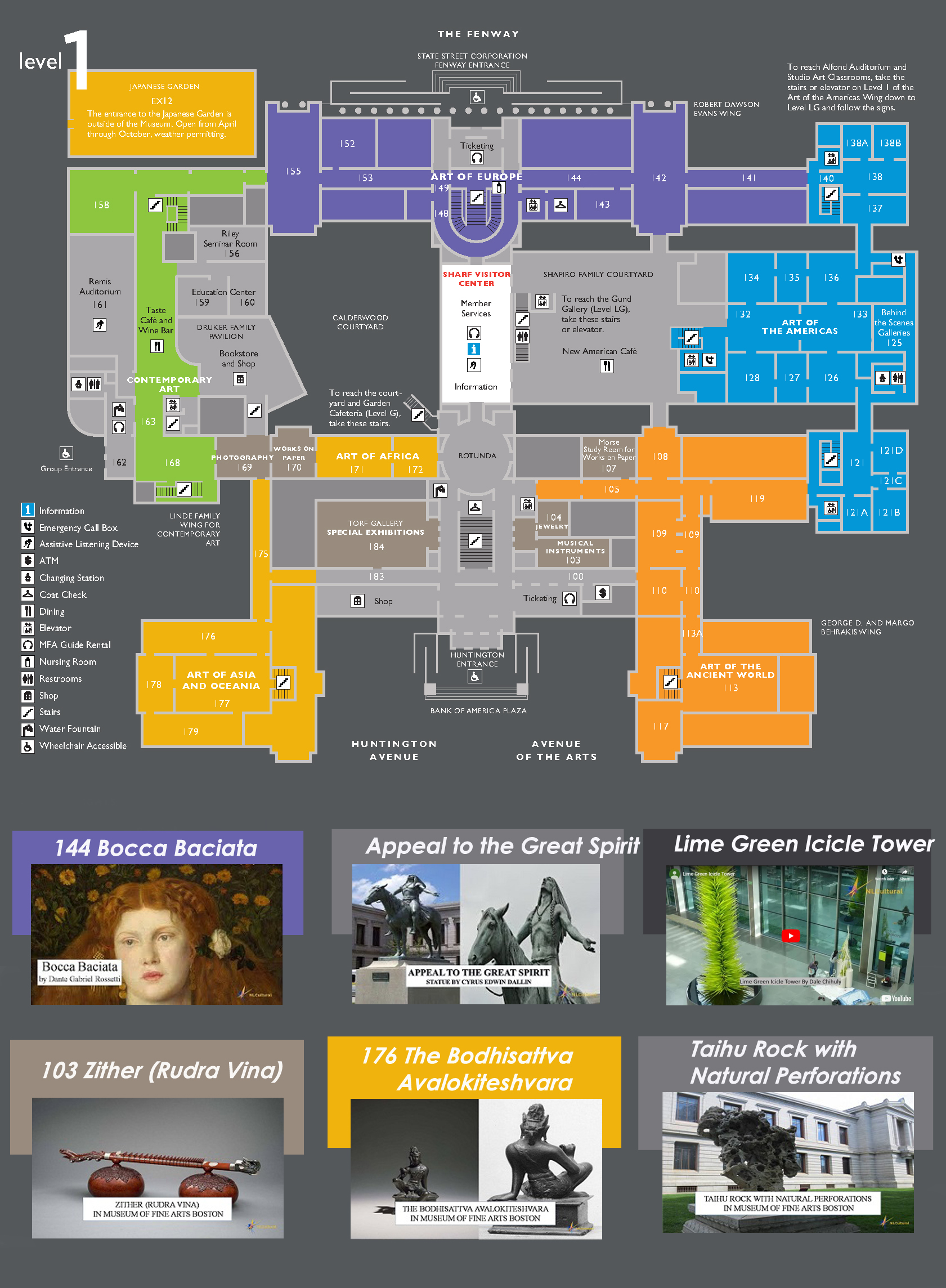 Museum Of Fine Arts Boston Novus Laurus Cultural   MFA 1st Floor Map Final  